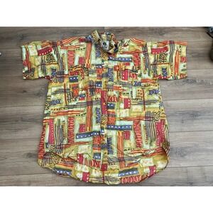Short Circuit Men's Button Down‎ Short Sleeve Shirt Size Medium